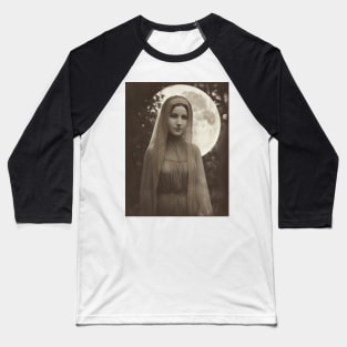 Mysterious Vintage Lady 3 Baseball T-Shirt